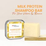Buy Earth Rhythm Milk Protein Shampoo Bar | Strengthen Roots, Volumizes Hair, Stimulates Regrowth, Reduces Hairfall | for Volume & Bounce | Men & Women | With Tin - 80 G - Purplle