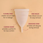 Buy Carmesi Menstrual Cup for Women | Medium Size - With Free Pouch | Rash-Free, Itch-Free, Odour-Free | 8-10 hours of Leaks-Free Comfort | 100% Biocompatible Medical-Grade Silicone Cups - Purplle