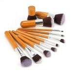 Buy Bronson Professional Bamboo Makeup Brush Set - 11 Pcs - Purplle