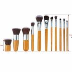 Buy Bronson Professional Bamboo Makeup Brush Set - 11 Pcs - Purplle