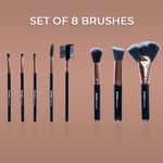 Buy Bronson Professional Makeup Brush Set - 8 pcs - Purplle