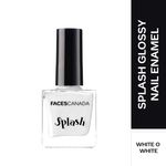 Buy Faces Canada Splash Nail Enamel White O White & Black Beauty 18 ml - Purplle