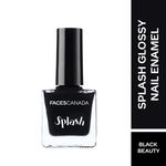 Buy Faces Canada Splash Nail Enamel White O White & Black Beauty 18 ml - Purplle