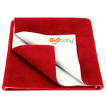 Buy OYO Baby Waterproof Bed Protector Baby Dry Sheet, Small, Maroon (50 cm x 70 cm) - Purplle