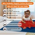 Buy OYO Baby Waterproof Bed Protector Baby Dry Sheet, Large, Firoza (140 cm x 100 cm) - Large - Purplle