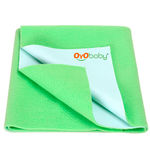 Buy OYO Baby Waterproof Bed Protector Baby Dry Sheet, Large, Light Green (140 cm x 100 cm) - Large - Purplle