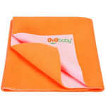 Buy OYO Baby Waterproof Bed Protector Baby Dry Sheet, Large, Peach (140 cm x 100 cm) Large - Purplle