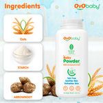 Buy Oyo Baby Talc-Free Natural Baby Powder with Arrowroot & Oat | 100% Natural | No Parabens , No Alcohol| with Vetiver & Olive extracts - 200gm - Purplle