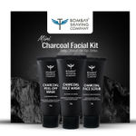 Buy Bombay Shaving Company Mini Charcoal Facial Kit | Deep Cleansing Trial Pack | Face Wash, Face Scrub & Peel Off Mask 300 gm - Purplle