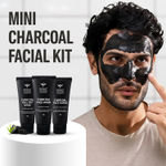Buy Bombay Shaving Company Mini Charcoal Facial Kit | Deep Cleansing Trial Pack | Face Wash, Face Scrub & Peel Off Mask 300 gm - Purplle