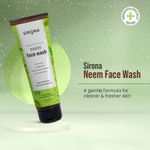 Buy Sirona Neem Face Wash for Men & Women a€“ 125 ml with Neem, Green Tea, Tea Tree Oil & Aloe Vera | for Unclogs pores, Reduces sebum production & Calms inflammation - Purplle