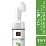 Buy Good Vibes Tea Tree Foaming Gentle Cleansing Face Wash With Deep Cleansing Brush | Anti-Acne, Oil Control For Acne-Prone Skin & Oily Skin | No Parabens, No Sulphates, No Mineral Oil, No Animal Testing (150 ml) - Purplle