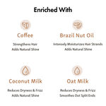 Buy mCaffeine Latte Coffee  Hair Cream with Coconut Milk | Post Shower Moisturization for Smooth & Shiny Hair | Reduces Dryness & Frizz | For Men & Women | 50 gm - Purplle