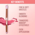 Buy NY Bae Eye Love Dual Brush- Flat & Blending | Eyeshadow Brush | Multipurpose| Smooth Blending | Even Application | Fine & Soft Bristles - Purplle