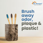 Buy DR. MOREPEN Organic Bamboo Toothbrush For Adults - Blue, Brown & Charcoal 3 Pcs - Purplle