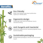 Buy DR. MOREPEN Organic Bamboo Toothbrush For Adults - Blue, Brown & Charcoal 3 Pcs - Purplle