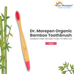 Buy DR. MOREPEN Organic Bamboo Toothbrush For Adults - Pink 1 Pc - Purplle