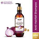 Buy WOW Skin Science Onion & Collagen Anti-Hairfall Shampoo | Reduces Hairfall | Strengthens Roots | Nourishes Scalp | Prevents Breakage | Enhances Hair Thickness and Shine| New & Improved Formulation, 250 ml - Purplle