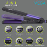 Buy Vega 2 in 1 Hair Styler (India's No.1* Hair Styler Appliance Brand) Straightener and Crimper (VHSC-01), Black - Purplle