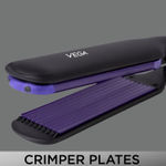 Buy Vega 2 in 1 Hair Styler (India's No.1* Hair Styler Appliance Brand) Straightener and Crimper (VHSC-01), Black - Purplle