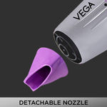 Buy VEGA Galaxy Foldable 1100 Watts Hair Dryer With Heat & Cool Setting And Detachable Nozzle (VHDH-06) Silver-Purple - Purplle