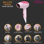 Buy VEGA Go Lite 1400 Hair Dryer (Pink) - Purplle