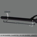 Buy VEGA Long Curl 22 mm Barrel Hair Curler With Adjustable Temperature & Ceramic Coated Plates, (VHCH-04), Black - Purplle