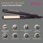 Buy VEGA Keratin Glow Flat Hair Straightener (VHSH-20), Black - Purplle