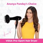 Buy VEGA Pro-Xpert 2200 W Professional Hair Dryer with Diffuser & 2 Detachable Nozzles (VHDP-03) Black - Purplle