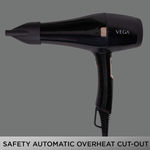 Buy VEGA Pro-Xpert 2200 W Professional Hair Dryer with Diffuser & 2 Detachable Nozzles (VHDP-03) Black - Purplle