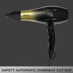 Buy VEGA Super Pro 2400 Watts Professional Hair Dryer With Diffuser, 2 Detachable Nozzle & Travel Pouch (VHDP-04)-Black - Purplle