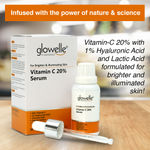 Buy Aryanveda Glowelle Vitamin C 20% With Orange Extracts, Lemon Extracts and Witch Hazel Extract Face Serum | For Brighter and illuminated Skin - 30 ML - Purplle