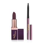 Buy Dazller Eterna Lip Eleganz Lipstick (Matte) 4g + Kajal Supreme Max Herbal 0.35g | Infused with Herbals | Smudge-proof | M1020 (Hickory) - Purplle