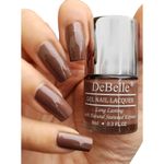 Buy DeBelle Gel Nail Lacquer Glossy Woody Chocolate - Light Chocolate Brown (8 ml) - Purplle