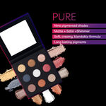 Buy Purplle Crescent Eyeshadow Palette - Pure | Nude | High Pigmentation | Highly Blendable | Matte | Shimmer | Long lasting - Purplle