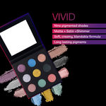 Buy Purplle Crescent Eyeshadow Palette - Vivid | Party | High Pigmentation | Highly Blendable | Matte | Shimmer | Long lasting - Purplle