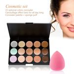 Buy Me-On MeNow Pack of 15 Color Concealer Palette and Beauty Blender for Smooth Makeup Finish - Purplle