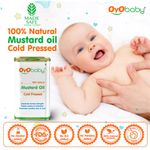 Buy Oyo Baby  Mustard Oil |Cold Pressed |Best For Bone Developmemt And Healthy Muscles | Nourishes Skin And Hair - 200 ml - Purplle