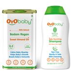Buy OYO BABY® New Born Combo Baby Shampoo for Newborn Babies Badam Tel 100% Pure Sweet Almond oil 200ml each - Purplle