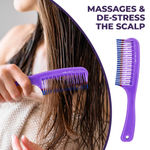 Buy Selfly Hair Comb - Half | Plastic | Hair Scalp Massager | 1 Piece By Sanfe (Multicolor) Hair comb | Plastic hair comb | Hair scalp masssager | Hair comb for curly hair | Hair comb for girls - 1 Pc - Purplle