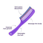 Buy Selfly Hair Comb - Half | Plastic | Hair Scalp Massager | 1 Piece By Sanfe (Multicolor) Hair comb | Plastic hair comb | Hair scalp masssager | Hair comb for curly hair | Hair comb for girls - 1 Pc - Purplle