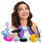 Buy Selfly Hair Comb - Half | Plastic | Hair Scalp Massager | 1 Piece By Sanfe (Multicolor) Hair comb | Plastic hair comb | Hair scalp masssager | Hair comb for curly hair | Hair comb for girls - 1 Pc - Purplle