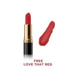 Buy Revlon Super Lustrous Lipstick Buy 2 get 1 Combo (CHOCOLATE VELVETY + JUST ME = LOVE THAT RED) - Purplle