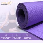 Buy MuscleXP Yoga Mat for Women and Men with Cover Bag, Superior EVA Material, 6mm Extra Thick Exercise mat For Home Exercise, Anti Tear Anti Slip For Home & Gym Use (Purple) - Purplle