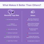 Buy MuscleXP Yoga Mat for Women and Men with Cover Bag, Superior EVA Material, 6mm Extra Thick Exercise mat For Home Exercise, Anti Tear Anti Slip For Home & Gym Use (Purple) - Purplle