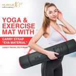 Buy MuscleXP EVA Yoga Mat with Carrying Strap for Gym Workout and Yoga Exercise with 6mm Thickness, Anti-Slip Yoga Mat for Men & Women Fitness (Black) - Purplle