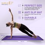 Buy MuscleXP EVA Yoga Mat with Carrying Strap for Gym Workout and Yoga Exercise with 6mm Thickness, Anti-Slip Yoga Mat for Men & Women Fitness (Purple) - Purplle