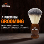 Buy Man Arden Vintage Finish Premium Shaving Brush With Ultra Soft & Absorbent Bristles & Long Handle | Cruelty Free | For A Smooth Shave - Purplle