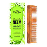 Buy Matra Pure Neem Wood Comb | Neem Comb for Hair Growth and Anti Dandruff | Fine and Wide Tooth Neem Wooden Comb for Women & Men | All Hair Types | Eco Friendly - Purplle