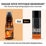 Buy Engage Spice Mystique Deodorant for Men, Woody and Leather, Skin Friendly, 150ml - Purplle